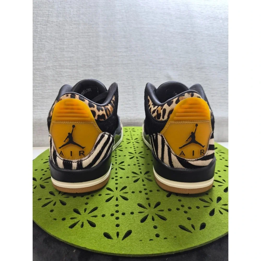 Air Jordan 3 Retro SE CK4344-002 Mens 8.5 Shoes Black Animal Instinct Sneakers